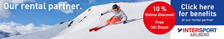 Intersport Arlberg - 10% discount on online booking & free ski storage